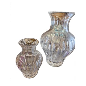 WATERFORD CRYSTAL SHERIDAN MARQUIS 10" & 6" VASE
