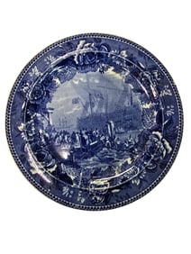 ANTIQUE WEDGEWOOD BOSTON TEA PARTY PLATE
