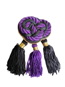 VINTAGE CAROL DAUPLAISE BRAIDED TASSEL ABSTRACT BROOCH