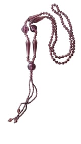 ANTIQUE ART DECO SAUTOIR CRYSTAL NECKLACE HAND KNOTTED