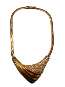 VINTAGE MONET 80'S PAVE RHINESTONE NECKLACE