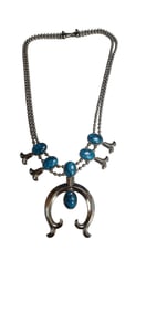 VINTAGE SIGNED GOLDETTE SQUASH BLOSSOM NECKLACE