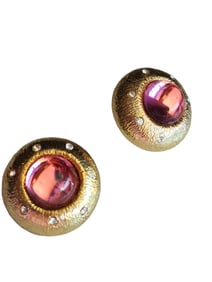 VINTAGE 80S TWO SISTERS LUCITE MOGHUL CLIP EARRINGS
