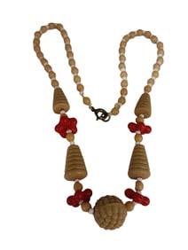 VINTAGE CZECH GLASS BEADS NECKLACE