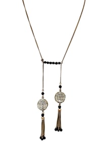 VINTAGE UNIQUE CRYSTAL / TASSEL NECKLACE