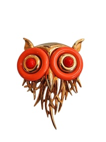 SIGNED AND NUMBERED BOUCHER RESIN FUNKY OWL BROOCH