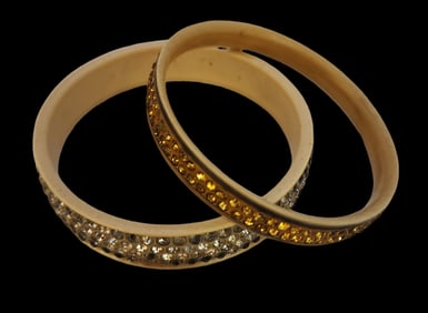 ART DECO CELLULOID SPARKLY BRACELETS