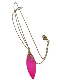 VINTAGE ALEXIS BITTAR FROSTED LUCITE RHINESTONE PENDANT NECKLACE
