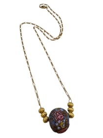 VINTAGE WEDDING CAKE BEAD CHAIN NECKLACE