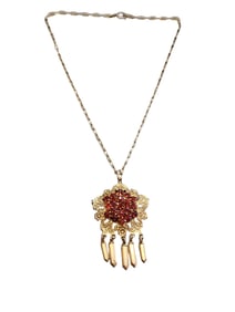 VINTAGE RHINESTONE CZECH STYLE DANGLE NECKLACE