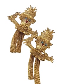 VINTAGE PAIR OF SCARECROW SCATTER PINS - SET OF 2