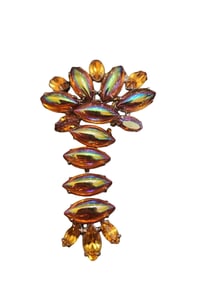VINTAGE UNIQUE DANGLING MIRRORED BROOCH