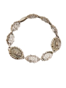 SPECTACULAR DOUBLE CAMPHOR EDWARDIAN FILIGREE BRACELET