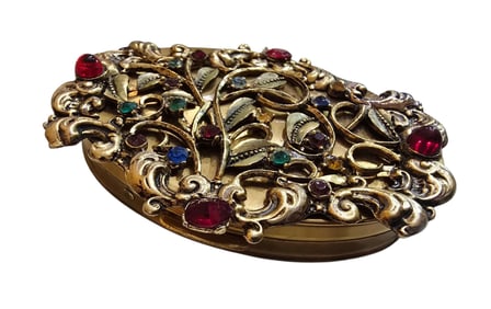 NOS DORSET FIFTH AVENUE JEWELED COMPACT