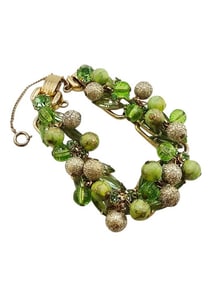 JULIANA SPECKLED BEADED AND FAUX CRYSTAL CHA-CHA NAVATTE BRACELET