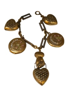 FABULOUS VICTORIAN REVIVAL FAUX LOCKET BRACELET