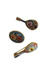 VINTAGE SET OF 3 MUSIC ITALIAN BROOCHES