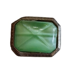 VINTAGE STAR GLASS DECO BROOCH