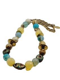 SIGNED BEE CHARMING NOS SEMI PRECIOUS NECKLACE