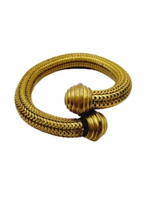 VICTORIAN COIL MESH BRASS SNAKE BRACELET