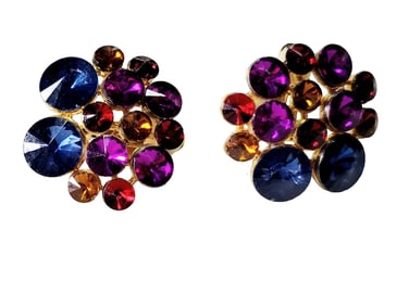 VINTAGE 80S SPARKLY EARRINGS