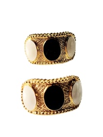 VINTAGE 80S ENAMEL EARRINGS