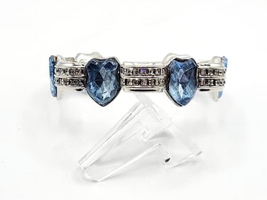 AMAZING ALL RHINESTONE & GLASS CUFF BRACELET ATTRIBUTED TO CORO