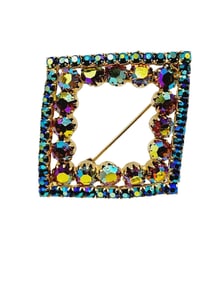 UNSIGNED AUSTRIA SUPER SPARKLY AB RHINESTONE BROOCH PIN