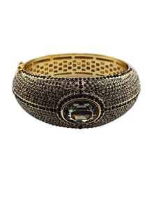 VINTAGE WALID AKKAD CHINA BLINGY HEAVY NOS BANGLE BRACELET