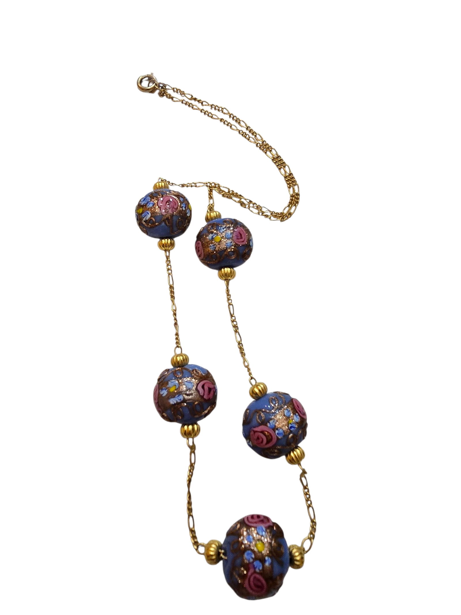 VINTAGE WEDDING CAKE & FIGARO CHAIN NECKLACE (1 of 2)