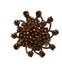 VINTAGE ADJUSTABLE RHINESTONE SPIKEY RING