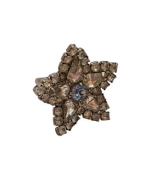 VINTAGE RHINESTONE/PASTE STAR ADJUSTABLE RING