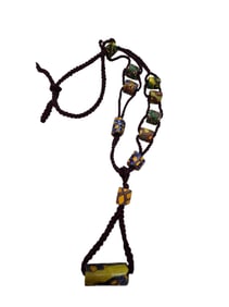 VINTAGE DOUBLE CORD AFRICAN CLAY SLAVE BEADED NECKLACE