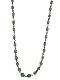 VINTAGE CZECH GLASS LINKED NECKLACE