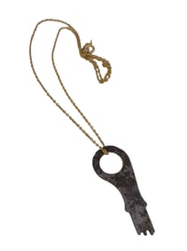 ANTIQUE KEY ON DAINTY CHAIN NECKLACE