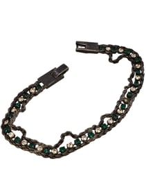 ANTIQUE ART DECO PASTE STONES AND ROPE BRACELET