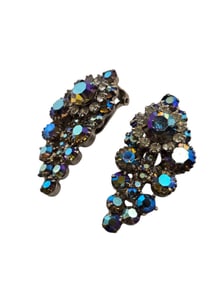 VINTAGE JULIANA AB RHINESTONE EAR CLIMBERS