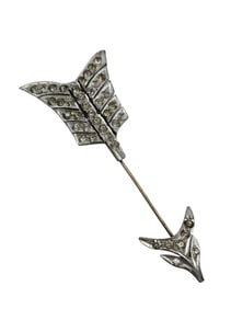 ANTIQUE PASTE ARROW JABOT/STICK PIN