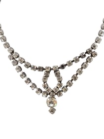 VINTAGE RHINESTONE TRIANGLE DROP NECKLACE