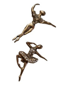 VINTAGE SET OF BALLET DANCER BROOCHES
