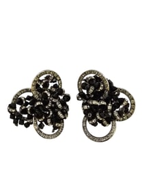 VINTAGE CRYSTAL AND RHINESTONE CLIP EARRINGS