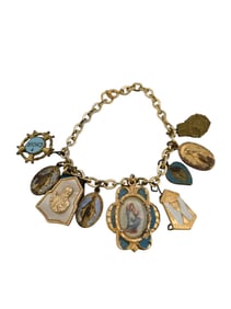 VINTAGE RELIGIOUS CHARM BRACELET