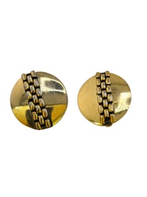 VINTAGE 80S LARGE DISC CLIP EARRINGS