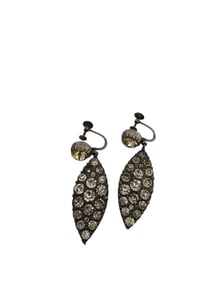 ANTIQUE HEAVY PASTE SCREW BACK EARRINGS