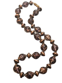 VINTAGE MURANO GLASS NECKLACE WITH BARREL CLASP