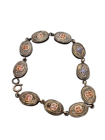 VINTAGE TESTED STERLING ENAMEL BRACELET
