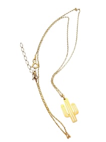 925 STERLING VERMEIL CACTUS DAINTY PENDANT NECKLACE