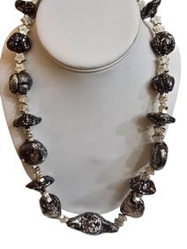 VINTAGE CRAZY 80S CONFETTI RESIN AND STAR NECKLACE