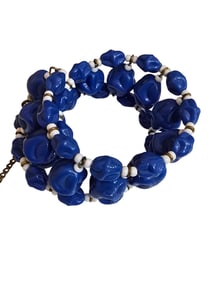 VINTAGE RARE MIRIAM HASKELL MOLDED GLASS NECKLACE