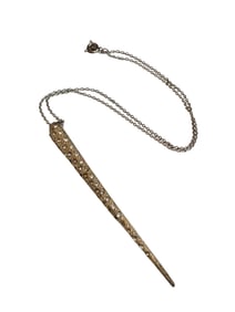 VINTAGE UNIQUE REWORKED PASTE BUCKLE PENDANT NECKLACE